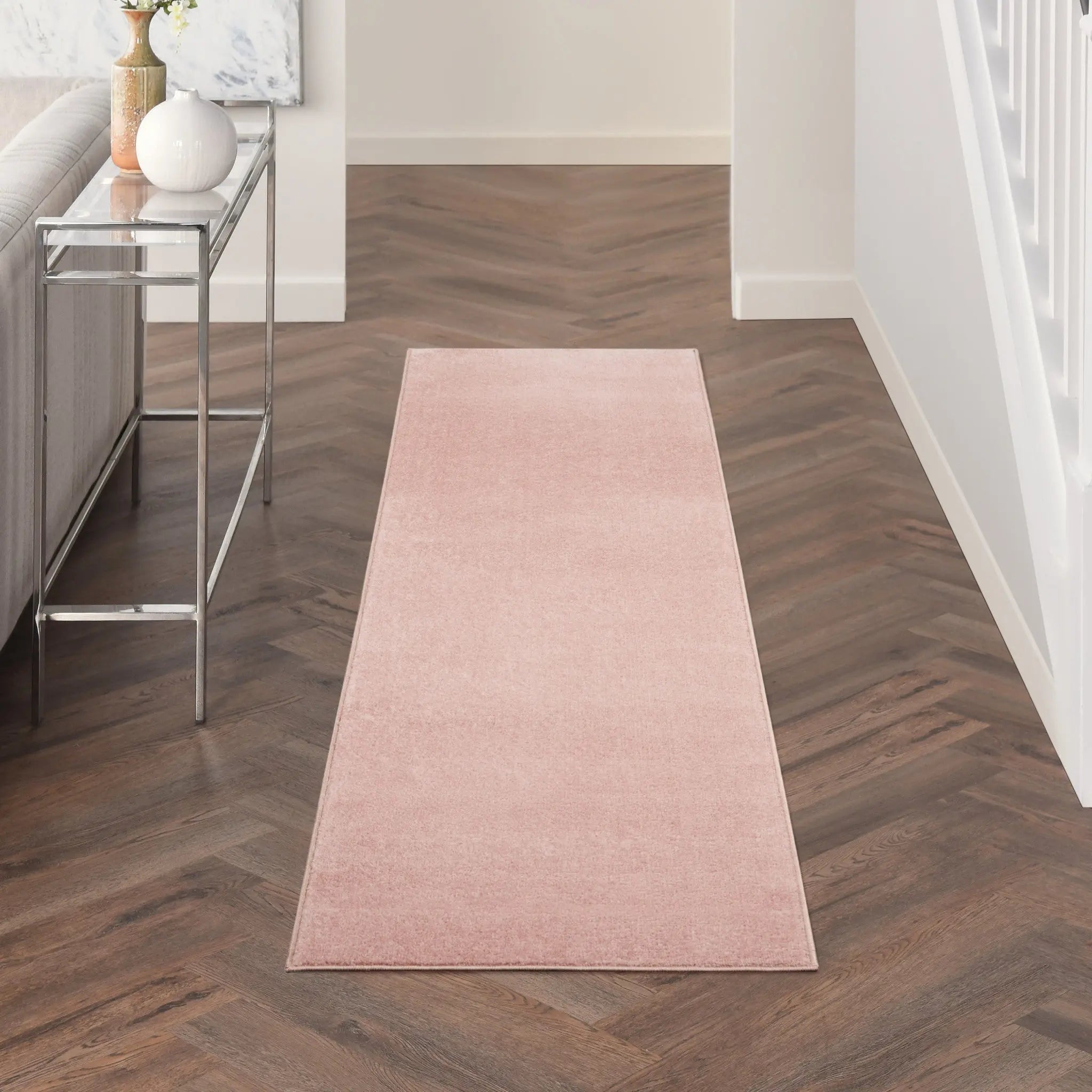 10' Pink Indoor Outdoor Runner Rug - GreatEagleInc