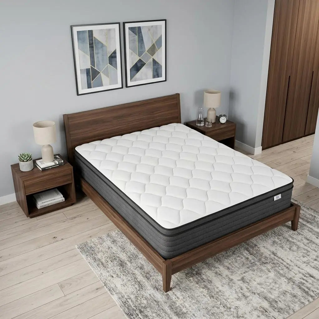 10" Queen Foam Hybrid Mattress Homeroots Bed & Bath