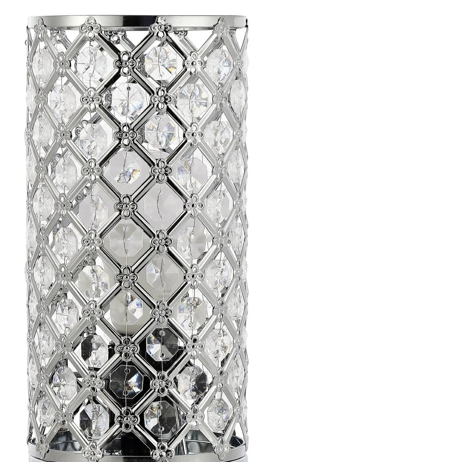 10" Silver Column Lamp Homeroots Lighting