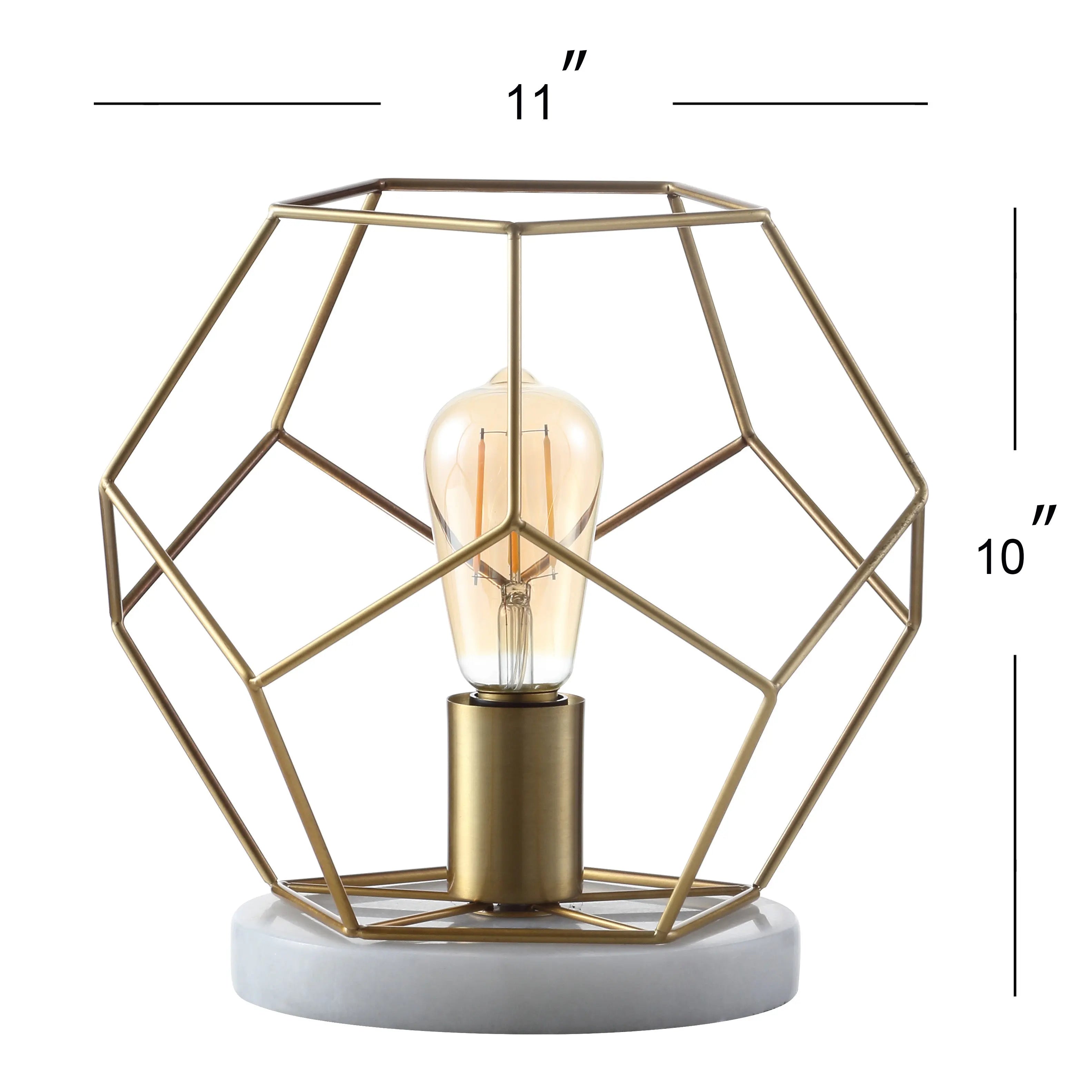 10" White Geometric Table Lamp Homeroots Lighting