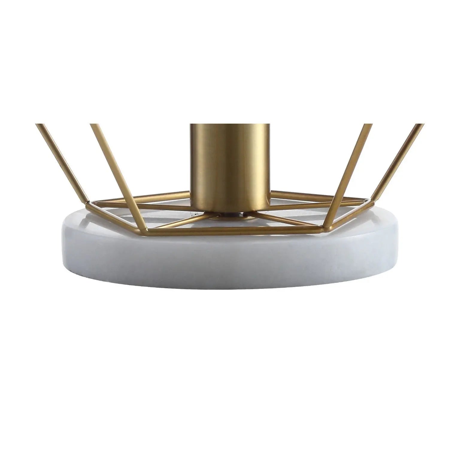 10" White Geometric Table Lamp Homeroots Lighting
