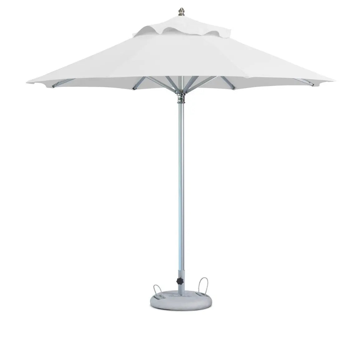 10' White Polyester Round Market Patio Umbrella Homeroots Outdoor