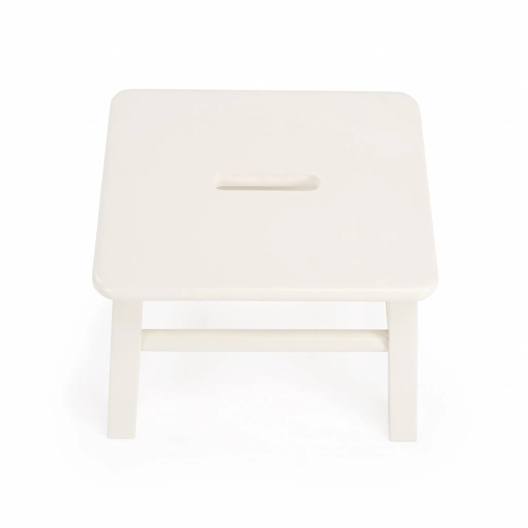 10" White Solid Wood Step Stool Homeroots Living Room