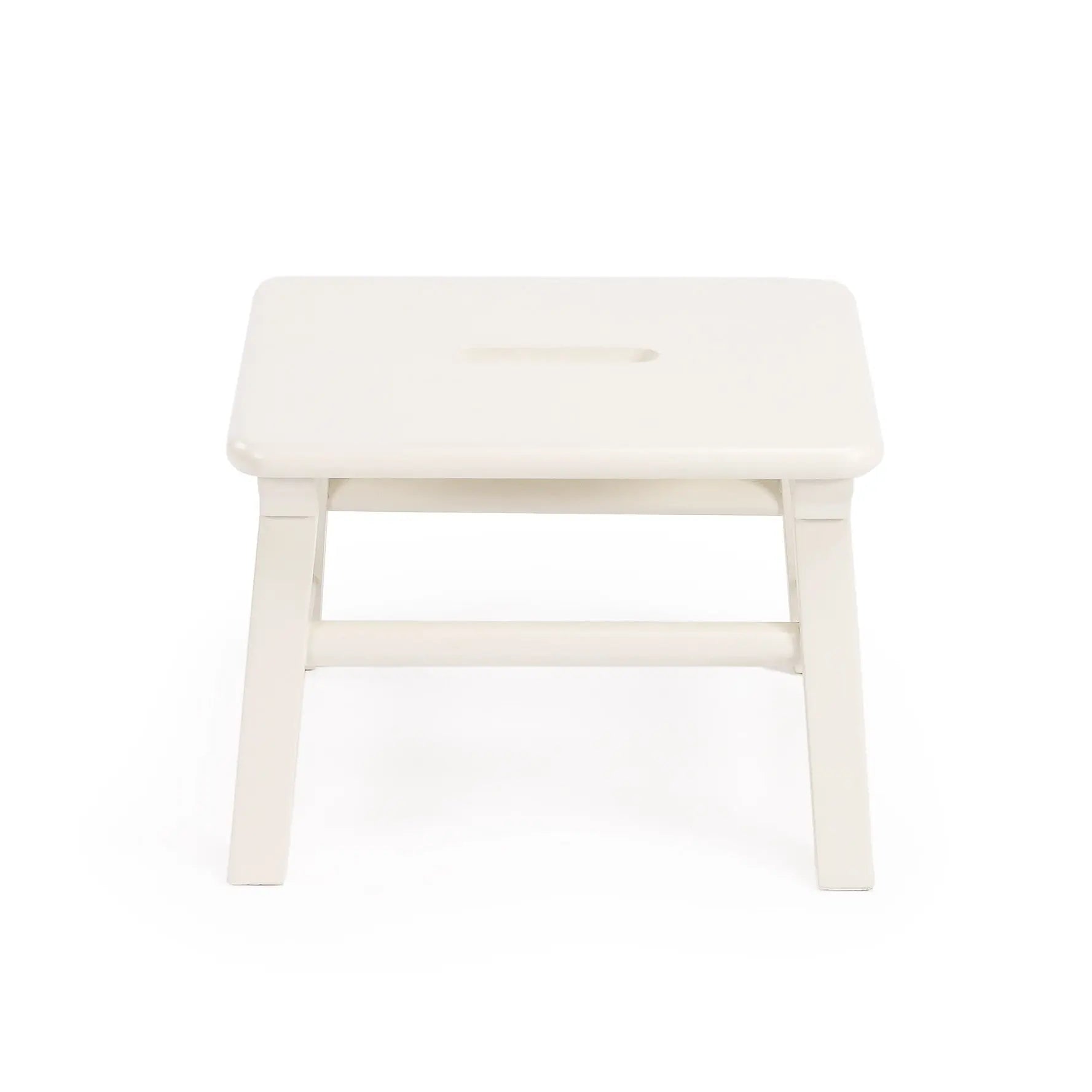 10" White Solid Wood Step Stool Homeroots Living Room