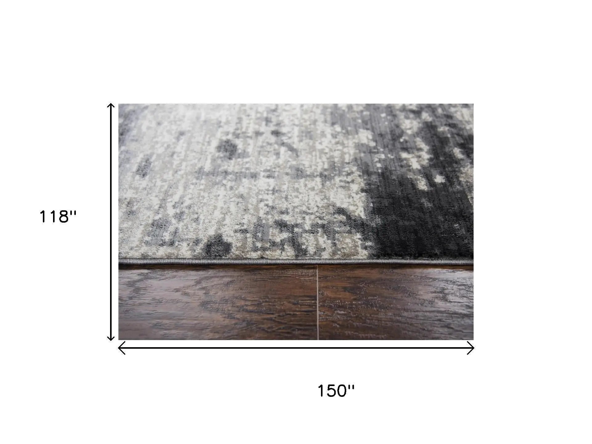 10' X 13' Beige Taupe Tan Gray And Dark Gray Abstract Area Rug Homeroots Home Decor