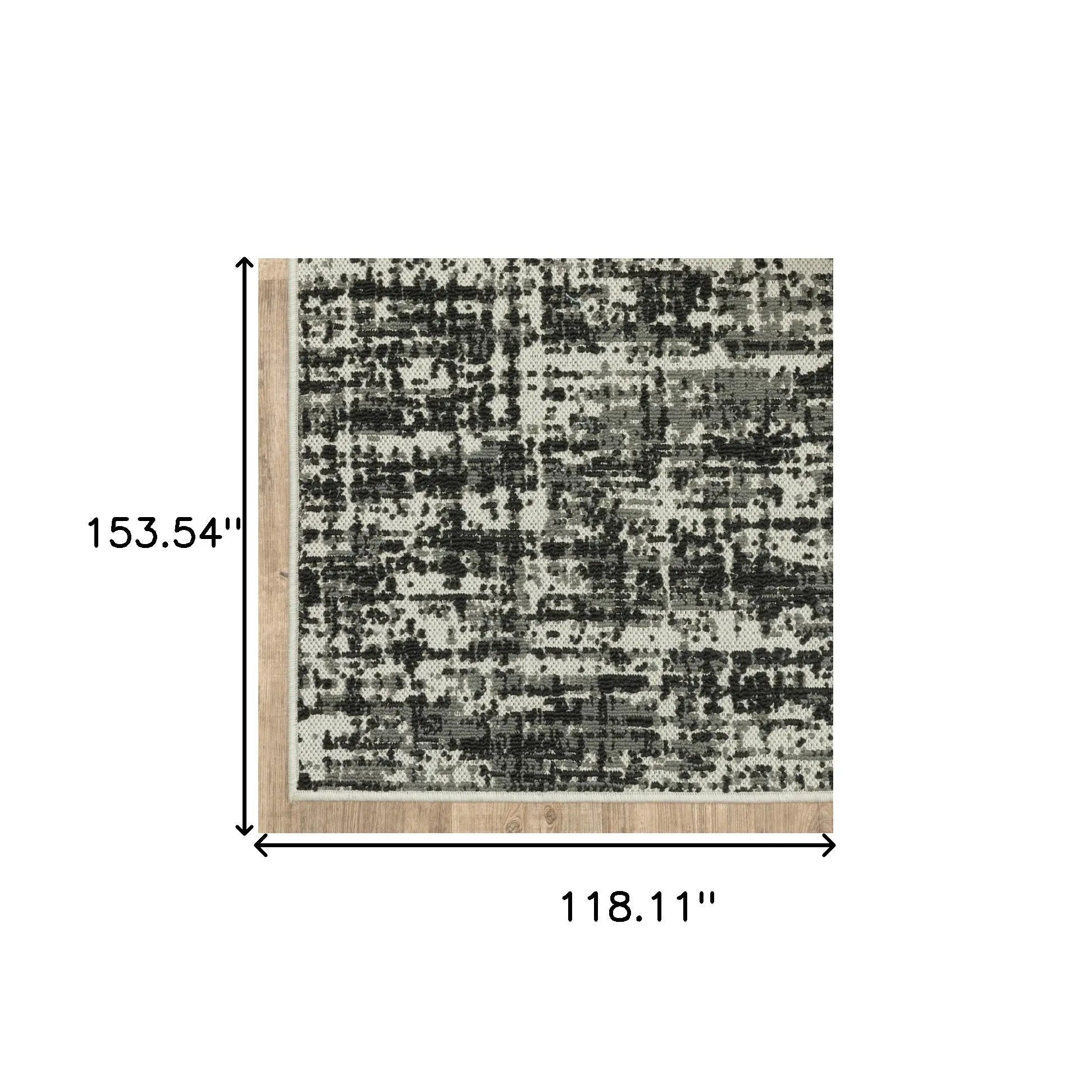 10' X 13' Beige and Black Abstract Stain Resistant Indoor Outdoor Area Rug Homeroots Outdoor