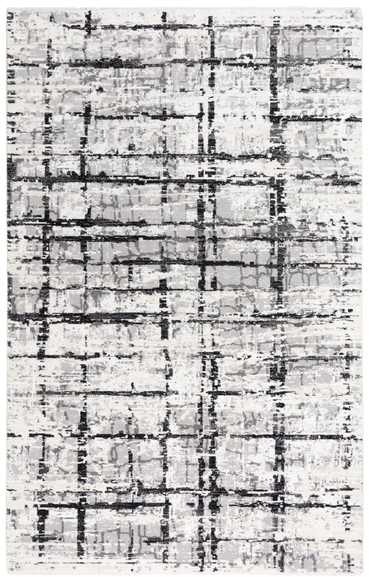 10' X 13' Black Ivory And Natural New Zealand Lambs Wool Abstract Hand Carved Handmade Area Rug Homeroots Home Decor