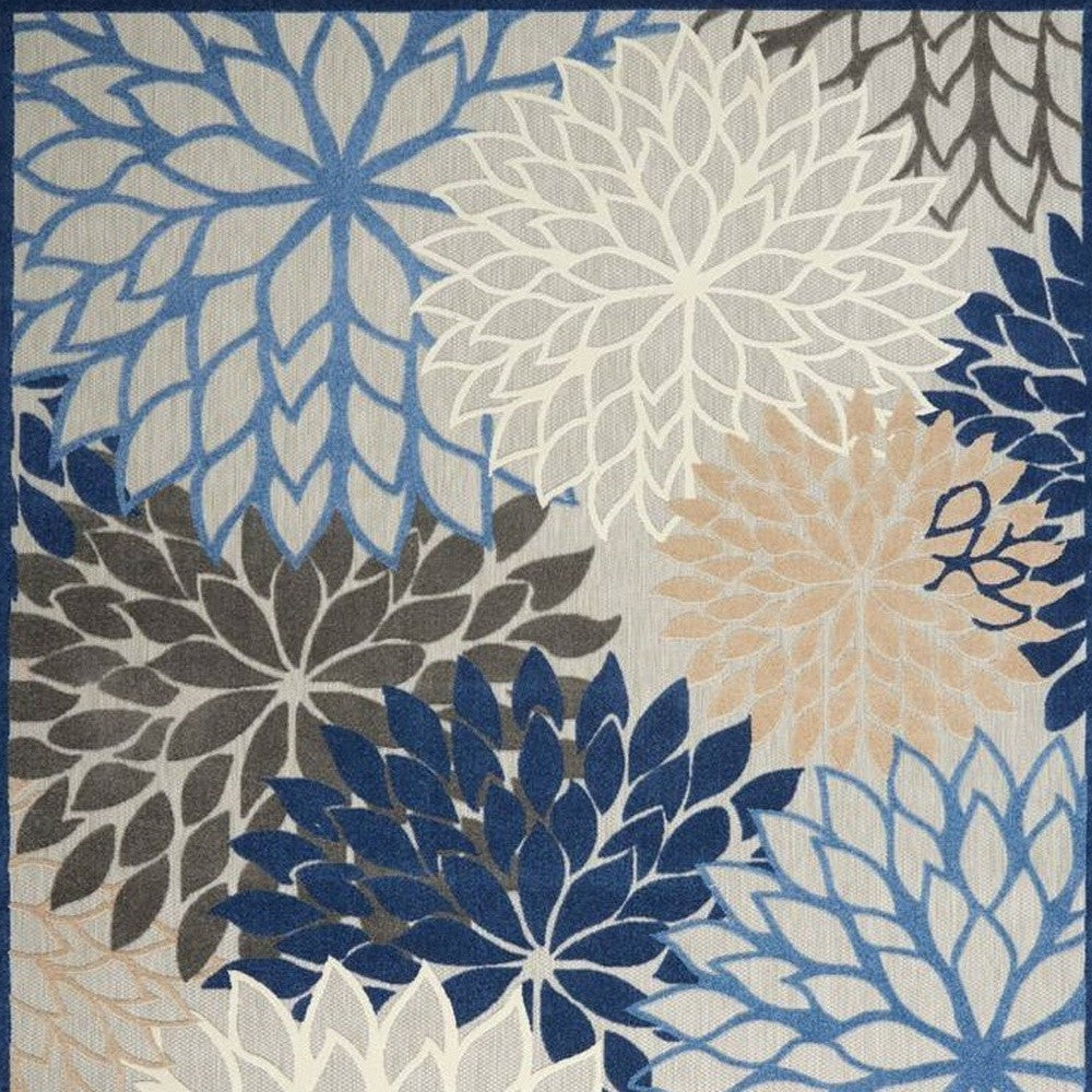 10' X 13' Blue Indoor Outdoor Area Rug - GreatEagleInc