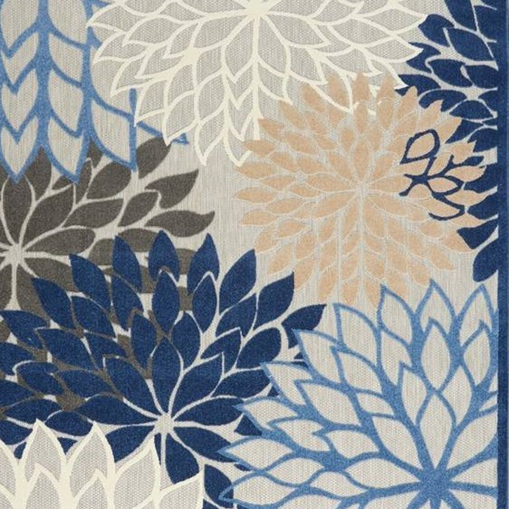 10' X 13' Blue Indoor Outdoor Area Rug - GreatEagleInc