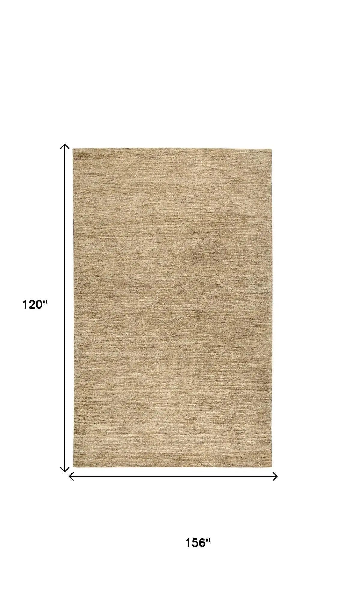 10' X 13' Brown And Natural Wool Hand Tufted Area Rug Homeroots Home Decor