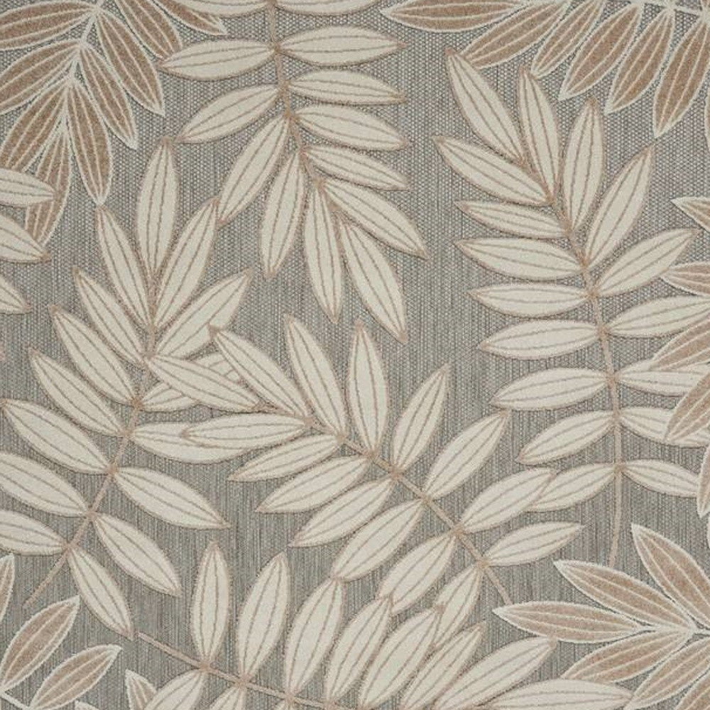 10' X 13' Gray And Ivory Indoor Outdoor Area Rug - GreatEagleInc