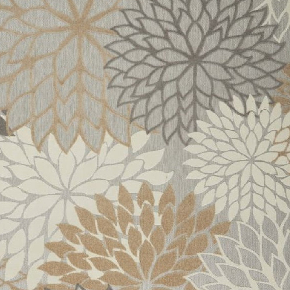 10' X 13' Gray And Ivory Indoor Outdoor Area Rug - GreatEagleInc