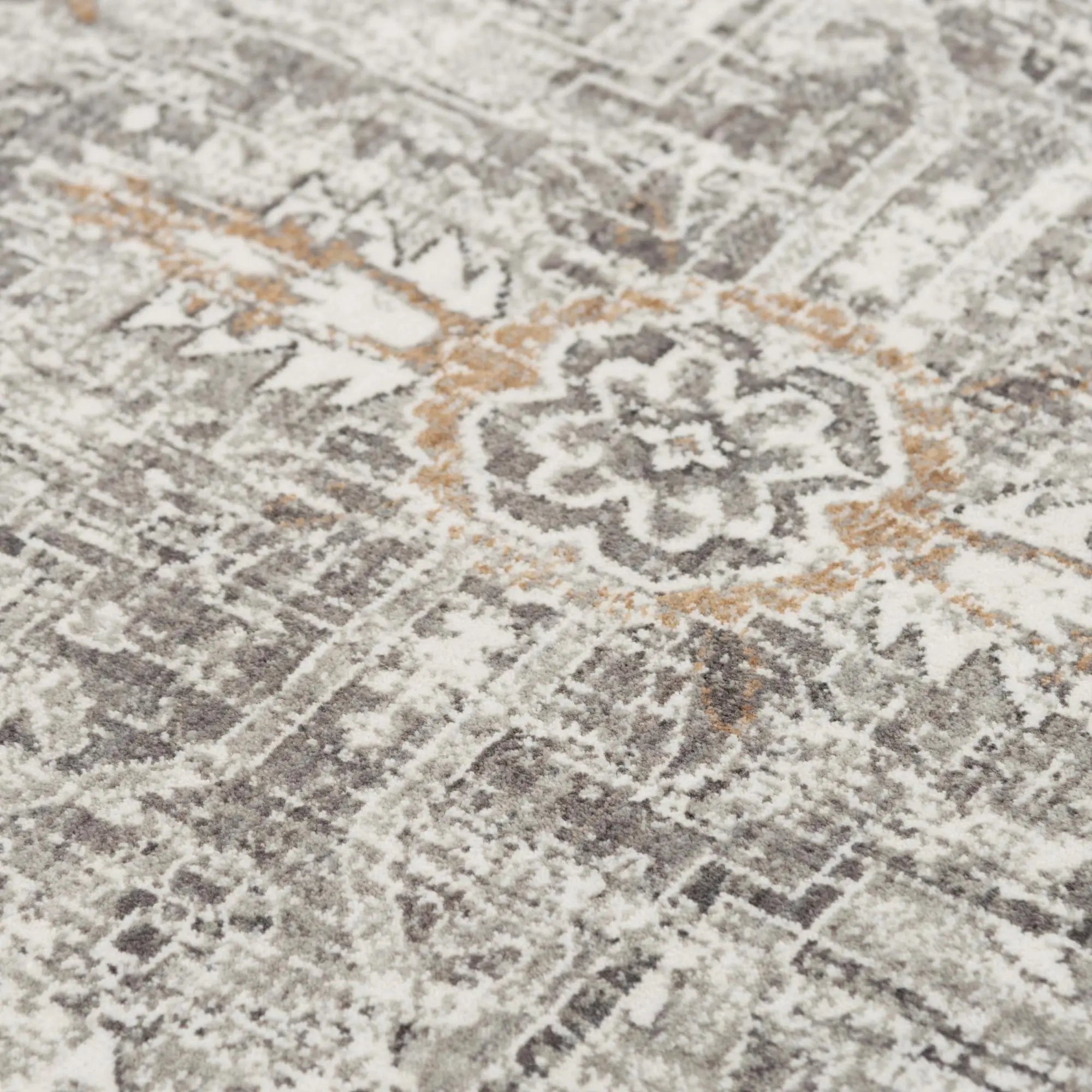 10' X 13' Gray And Ivory Medallion Hand Carved Handmade Area Rug Homeroots Home Decor