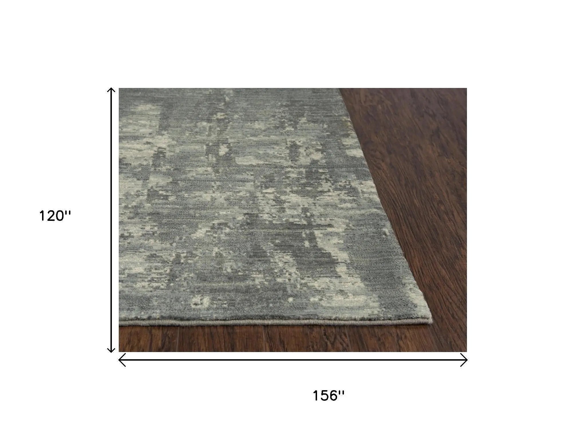 10' X 13' Gray And Light Gray New Zealand Lambs Wool Abstract Hand Carved Handmade Area Rug Homeroots Home Decor