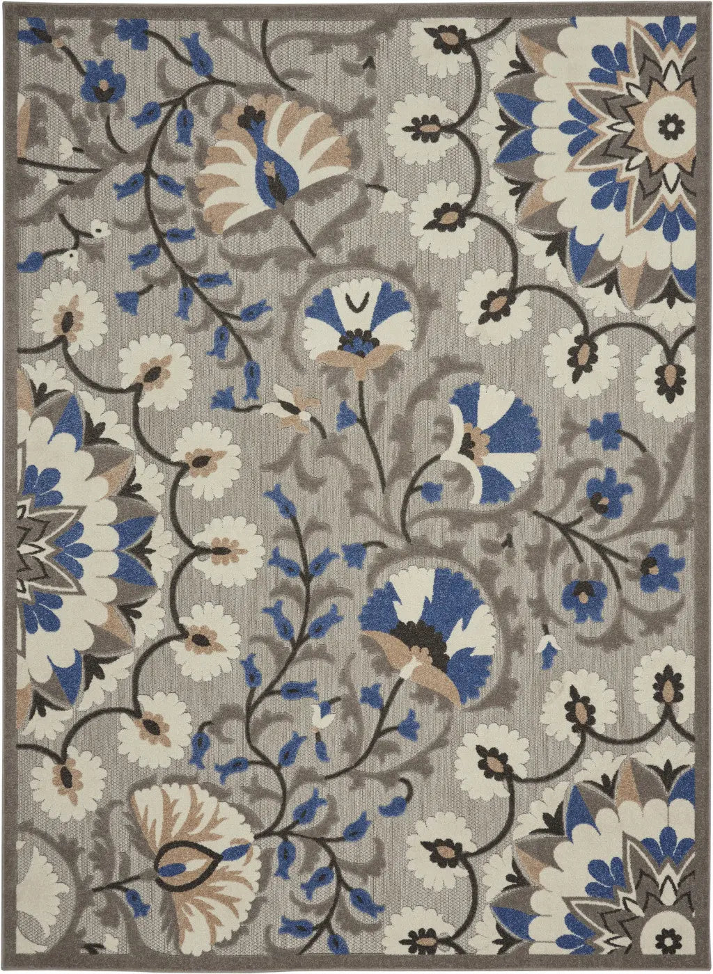 10' X 13' Gray Indoor Outdoor Area Rug - GreatEagleInc