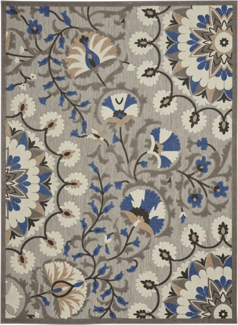 10' X 13' Gray Indoor Outdoor Area Rug - GreatEagleInc