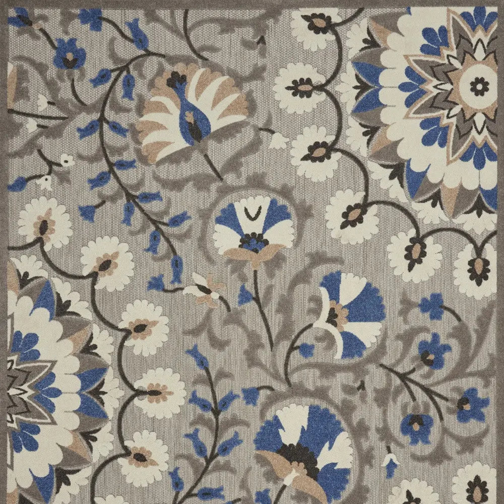 10' X 13' Gray Indoor Outdoor Area Rug - GreatEagleInc