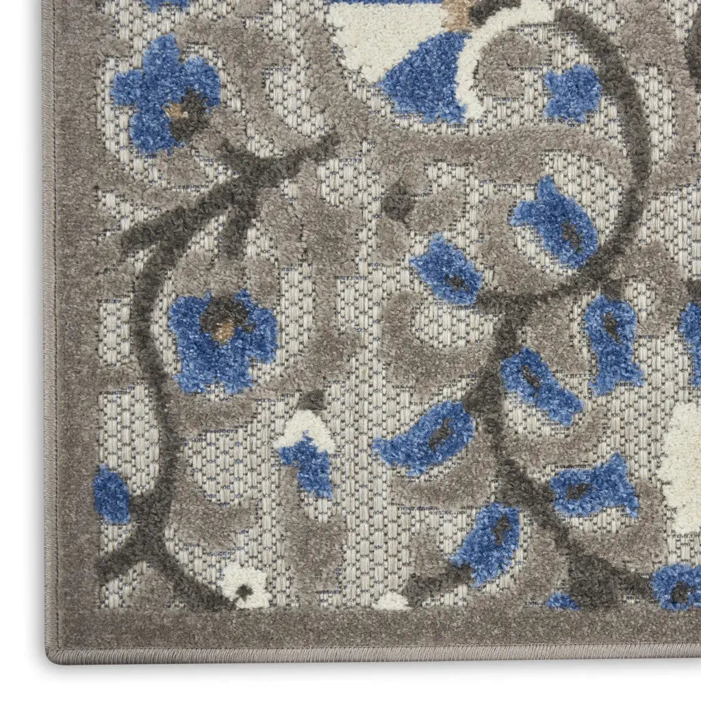 10' X 13' Gray Indoor Outdoor Area Rug - GreatEagleInc