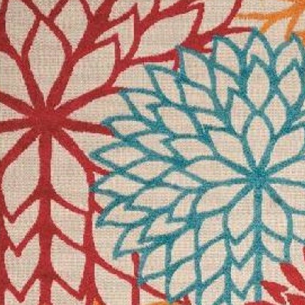 10' X 13' Green And Ivory Indoor Outdoor Area Rug - GreatEagleInc