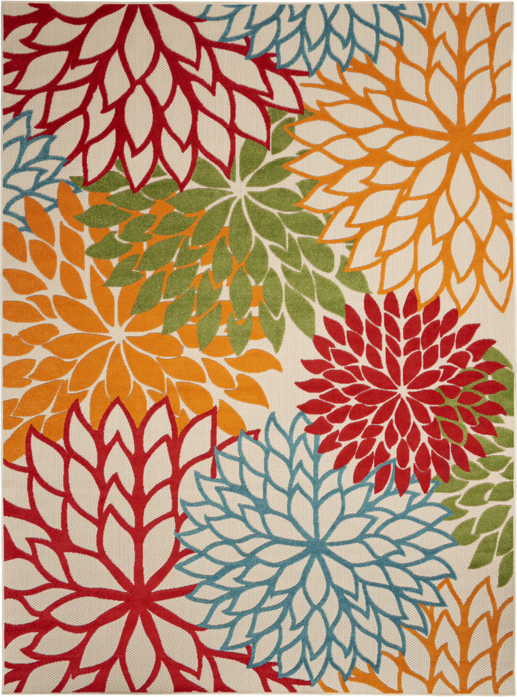 10' X 13' Green And Ivory Indoor Outdoor Area Rug - GreatEagleInc