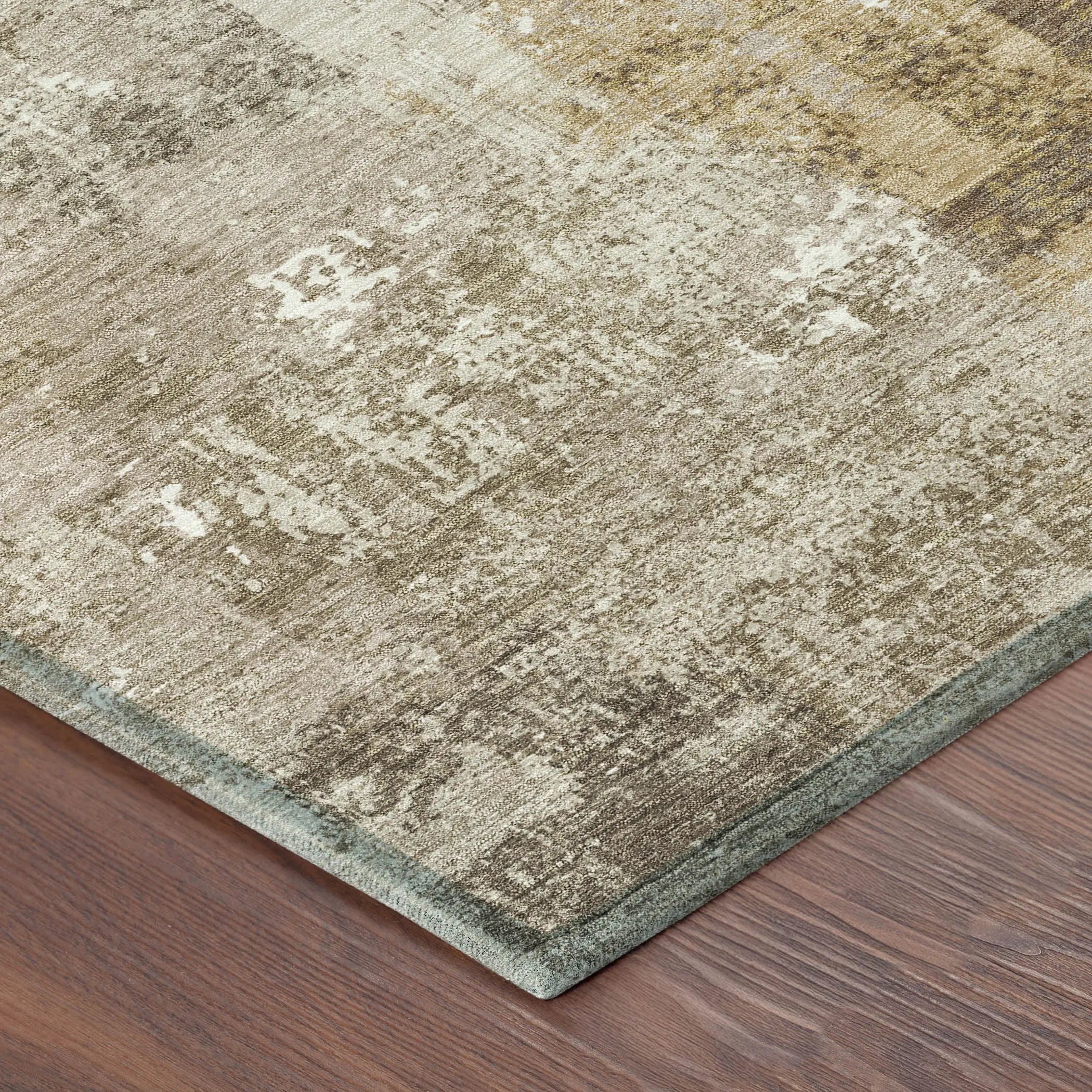10' X 14' Beige And Brown Abstract Washable Indoor Outdoor Area Rug Homeroots Outdoor