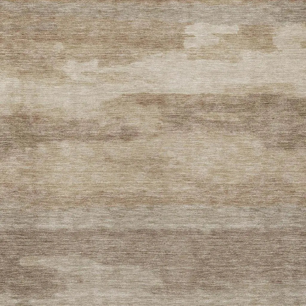 10' X 14' Beige And Brown Abstract Washable Indoor Outdoor Area Rug Homeroots Outdoor
