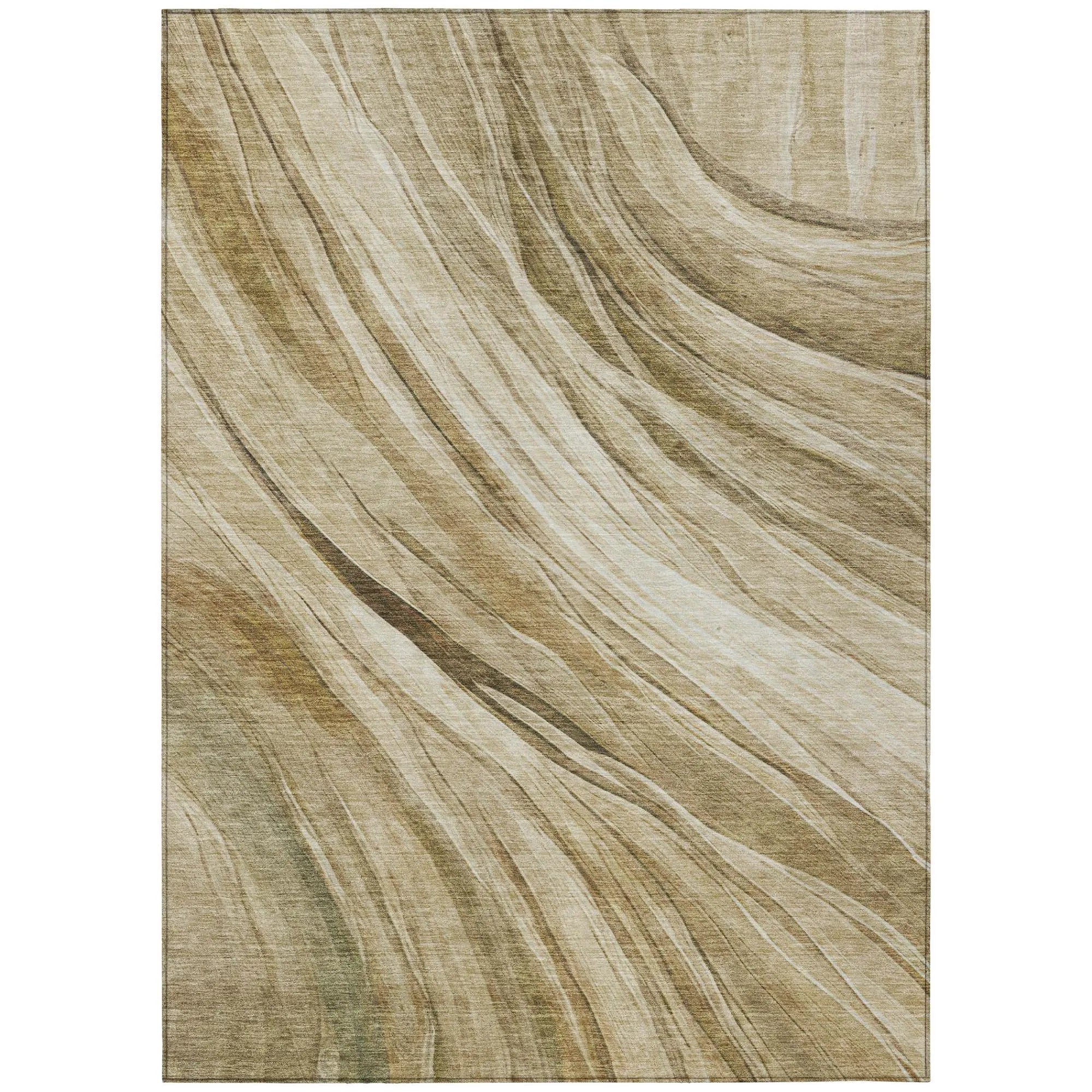 10' X 14' Beige And Brown Abstract Washable Indoor Outdoor Area Rug Homeroots Outdoor