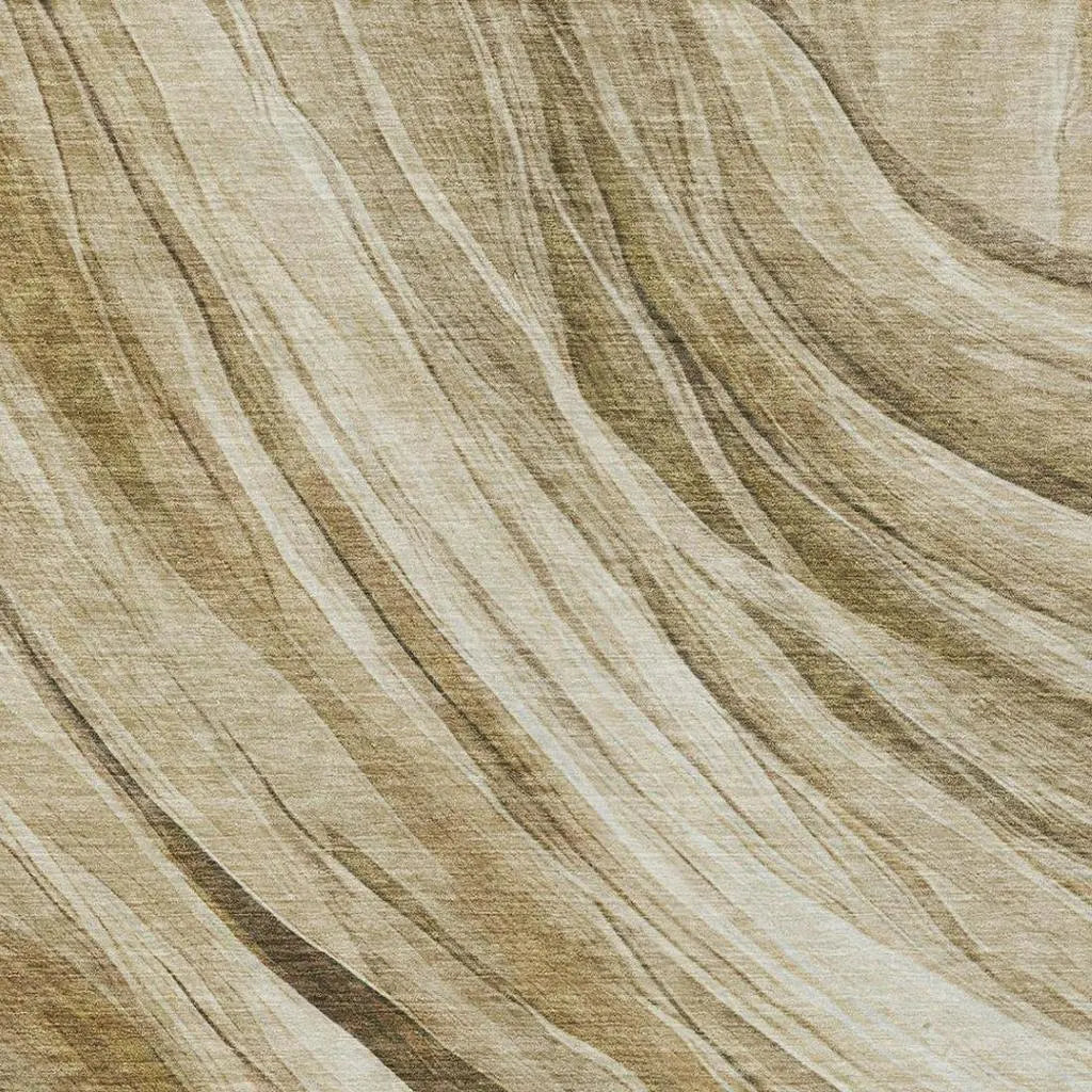10' X 14' Beige And Brown Abstract Washable Indoor Outdoor Area Rug Homeroots Outdoor