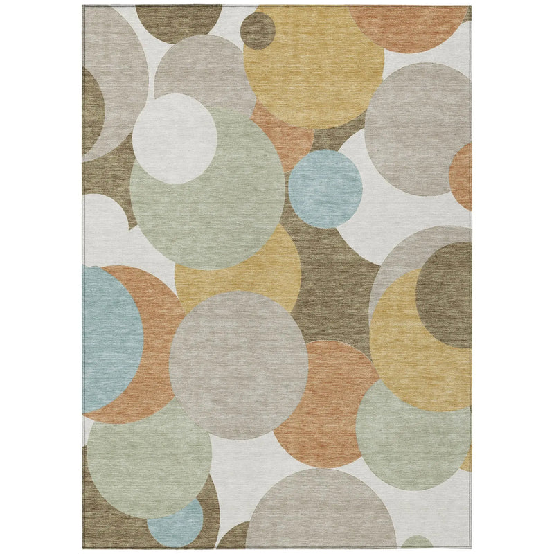 10' X 14' Beige And Brown Geometric Washable Indoor Outdoor Area Rug Homeroots Outdoor