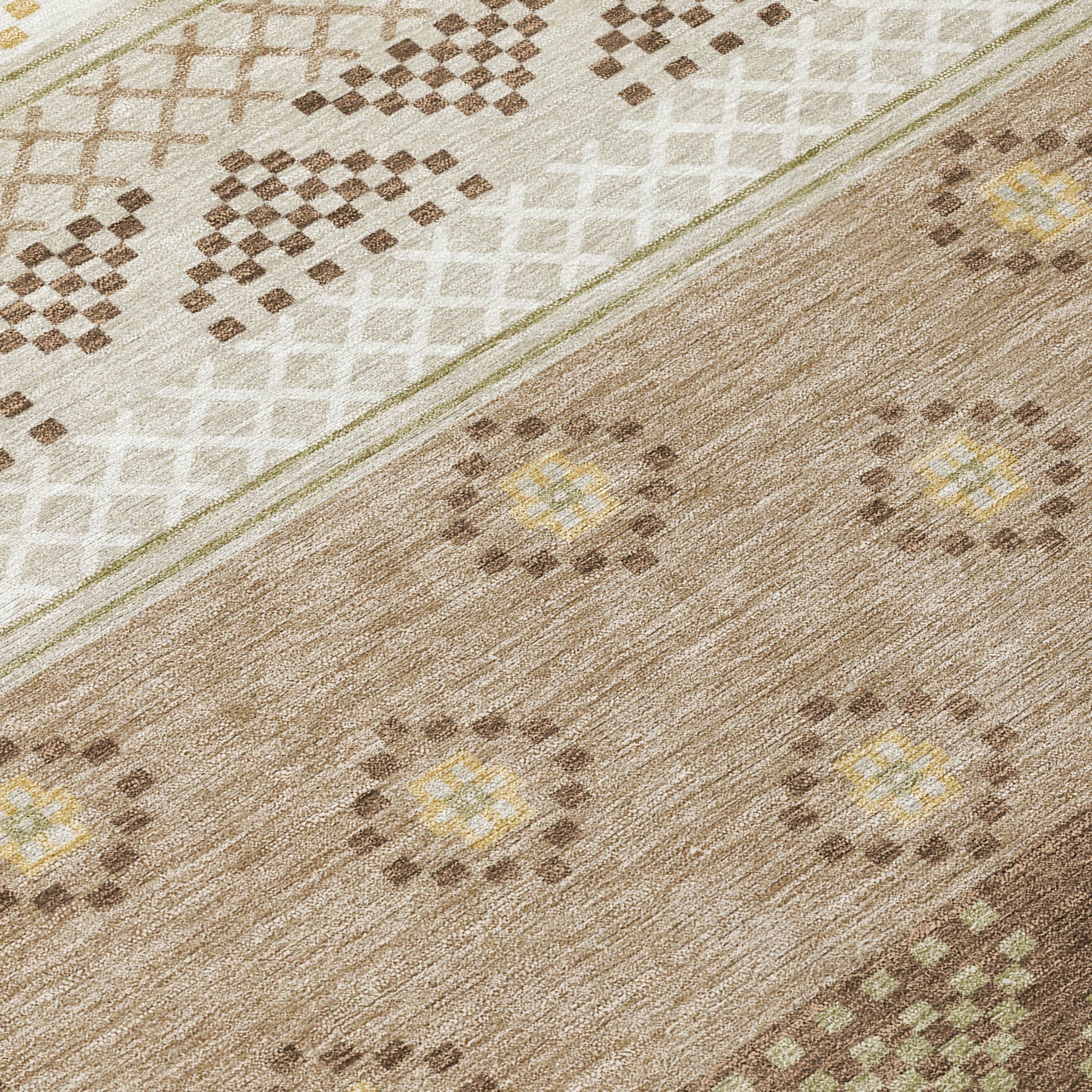 10' X 14' Beige And Brown Striped Washable Indoor Outdoor Area Rug Homeroots Outdoor