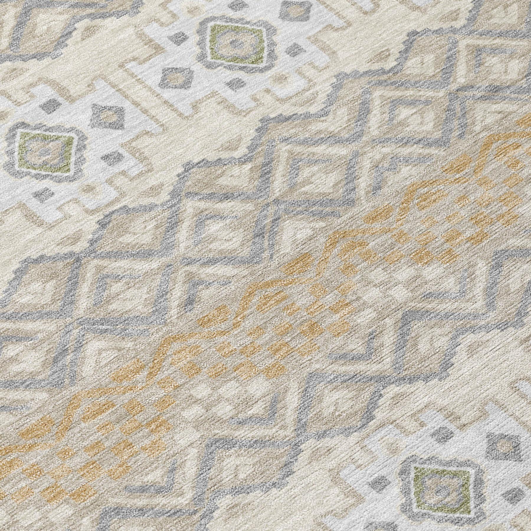 10' X 14' Beige And Brown Striped Washable Indoor Outdoor Area Rug Homeroots Outdoor
