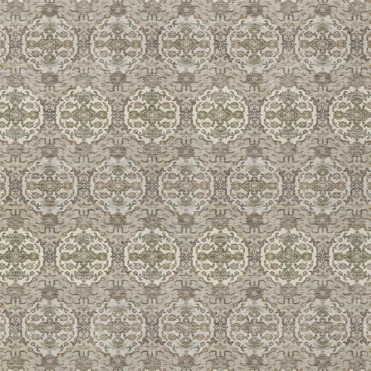 10' X 14' Beige And Brown Striped Washable Indoor Outdoor Area Rug Homeroots Outdoor