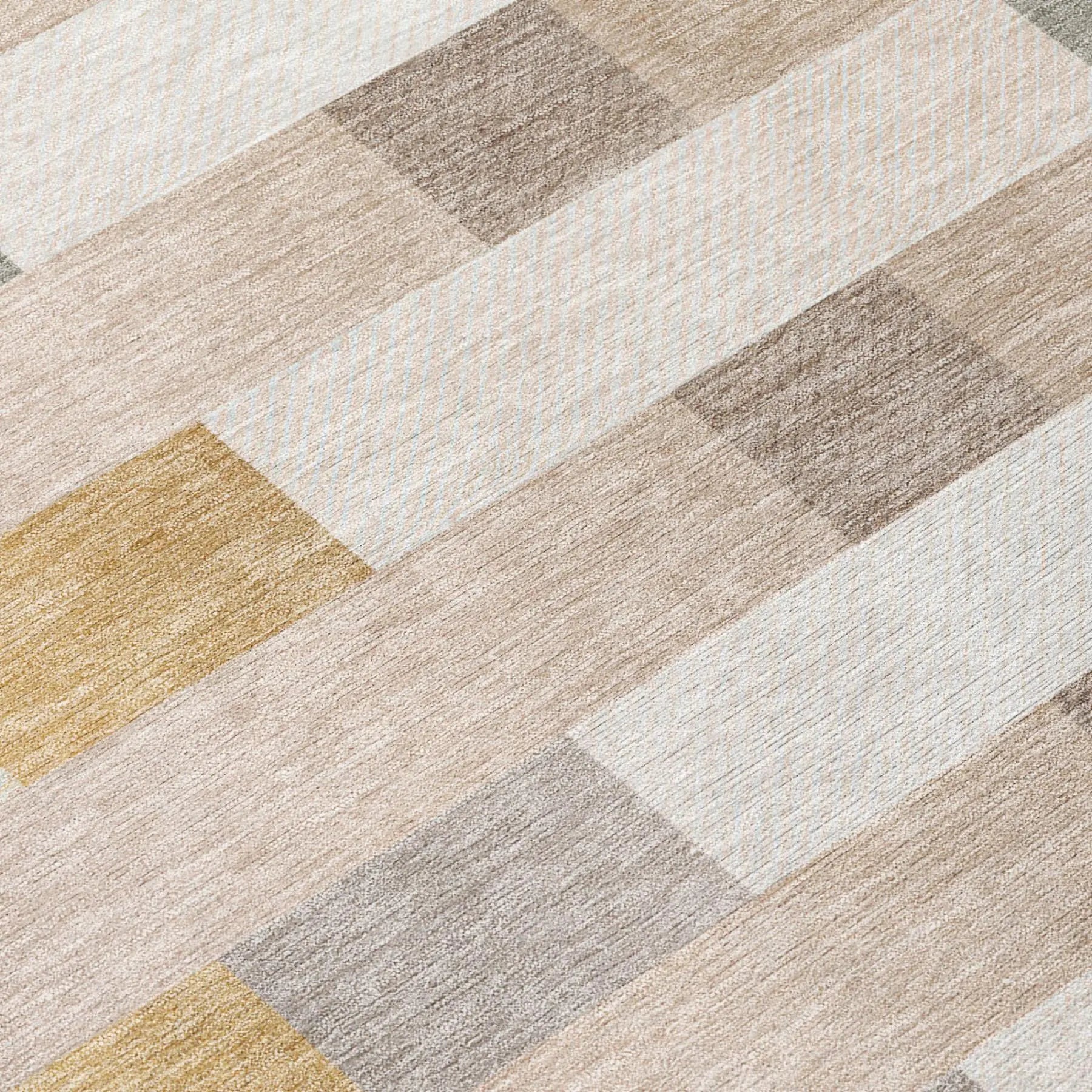 10' X 14' Beige And Brown Striped Washable Indoor Outdoor Area Rug Homeroots Outdoor