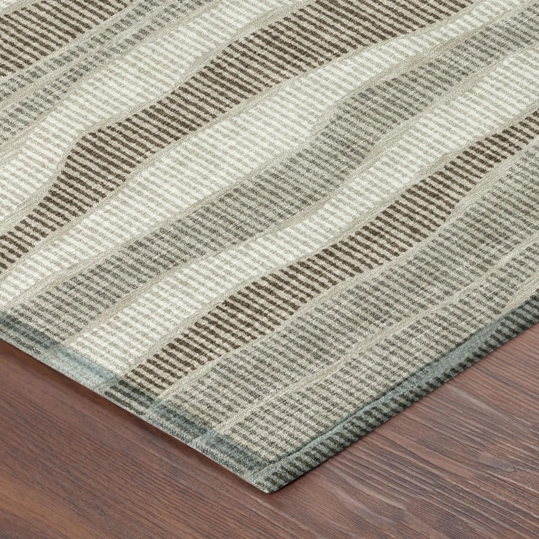 10' X 14' Beige And Brown Striped Washable Indoor Outdoor Area Rug Homeroots Outdoor