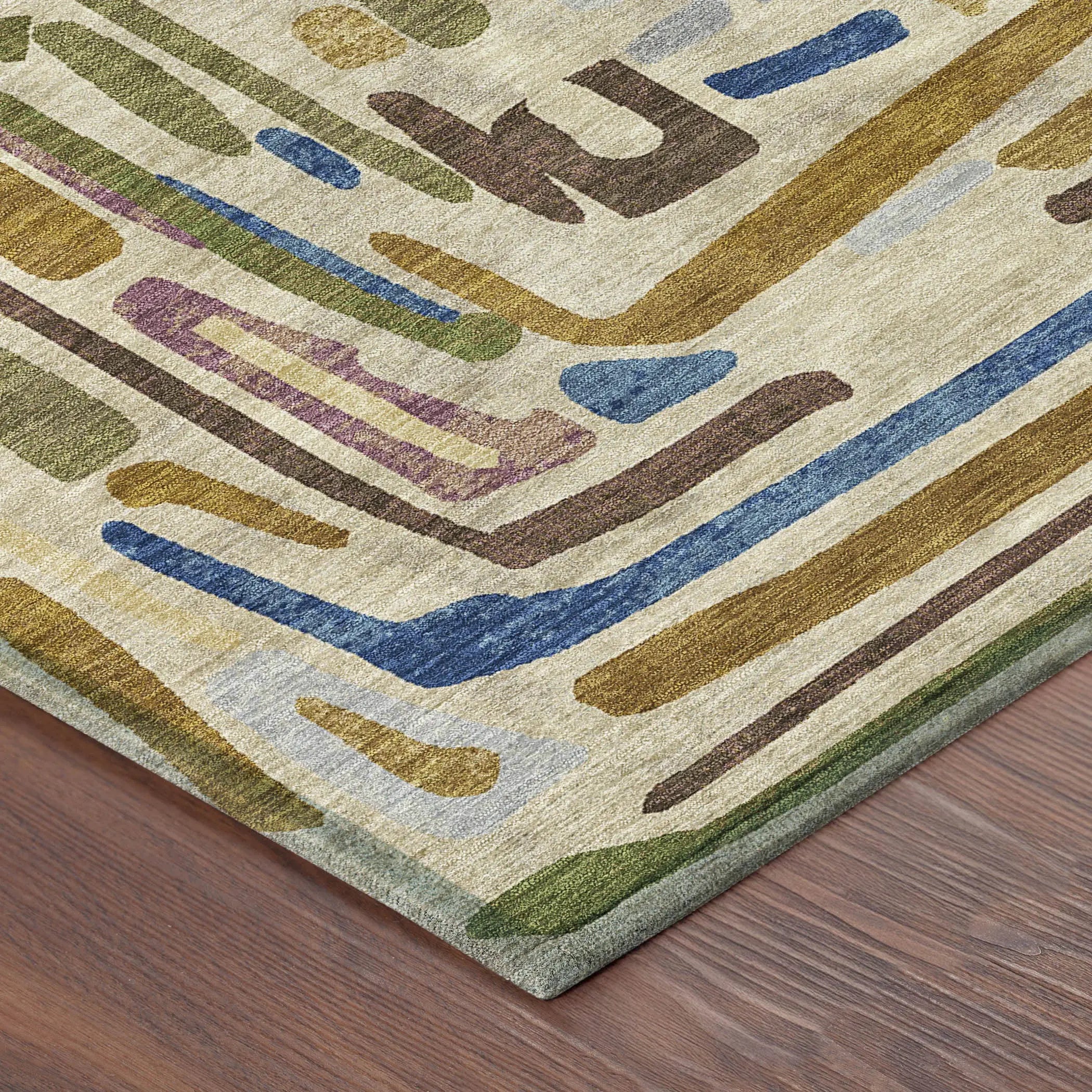 10' X 14' Beige And Copper Abstract Washable Indoor Outdoor Area Rug Homeroots Outdoor