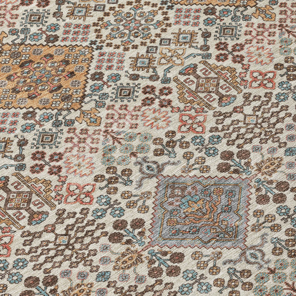 10' X 14' Beige And Copper Geometric Washable Indoor Outdoor Area Rug Homeroots Outdoor
