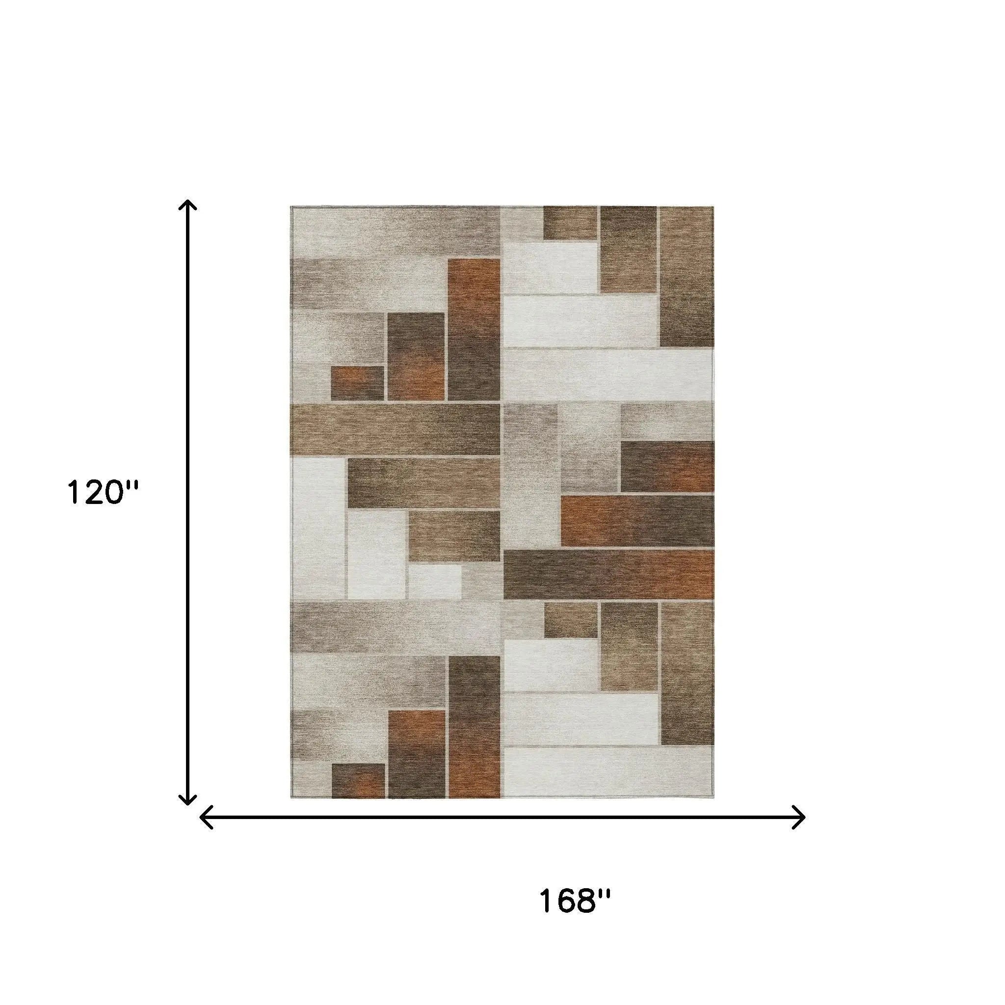 10' X 14' Beige And Graphite Geometric Washable Indoor Outdoor Area Rug Homeroots Outdoor