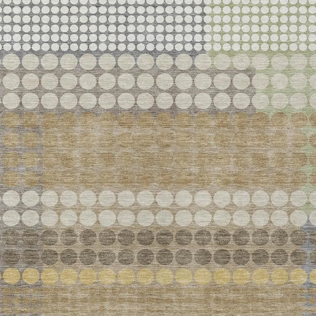 10' X 14' Beige And Ivory Geometric Washable Indoor Outdoor Area Rug Homeroots Outdoor
