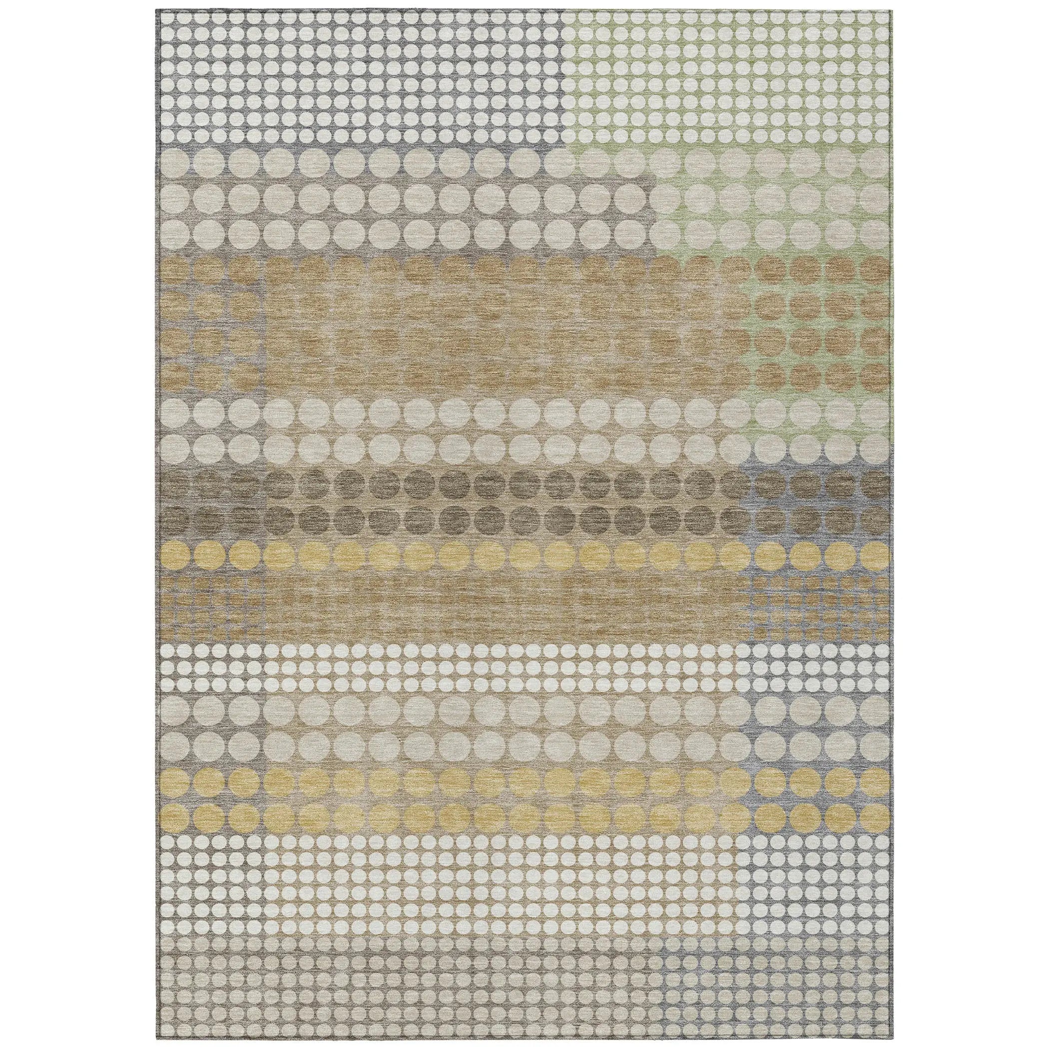 10' X 14' Beige And Ivory Geometric Washable Indoor Outdoor Area Rug Homeroots Outdoor