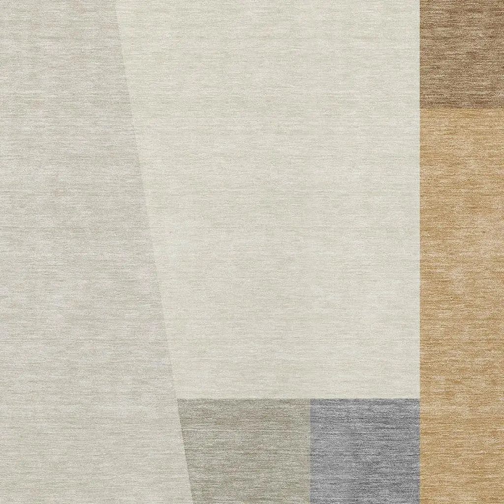 10' X 14' Beige And Ivory Geometric Washable Indoor Outdoor Area Rug Homeroots Outdoor