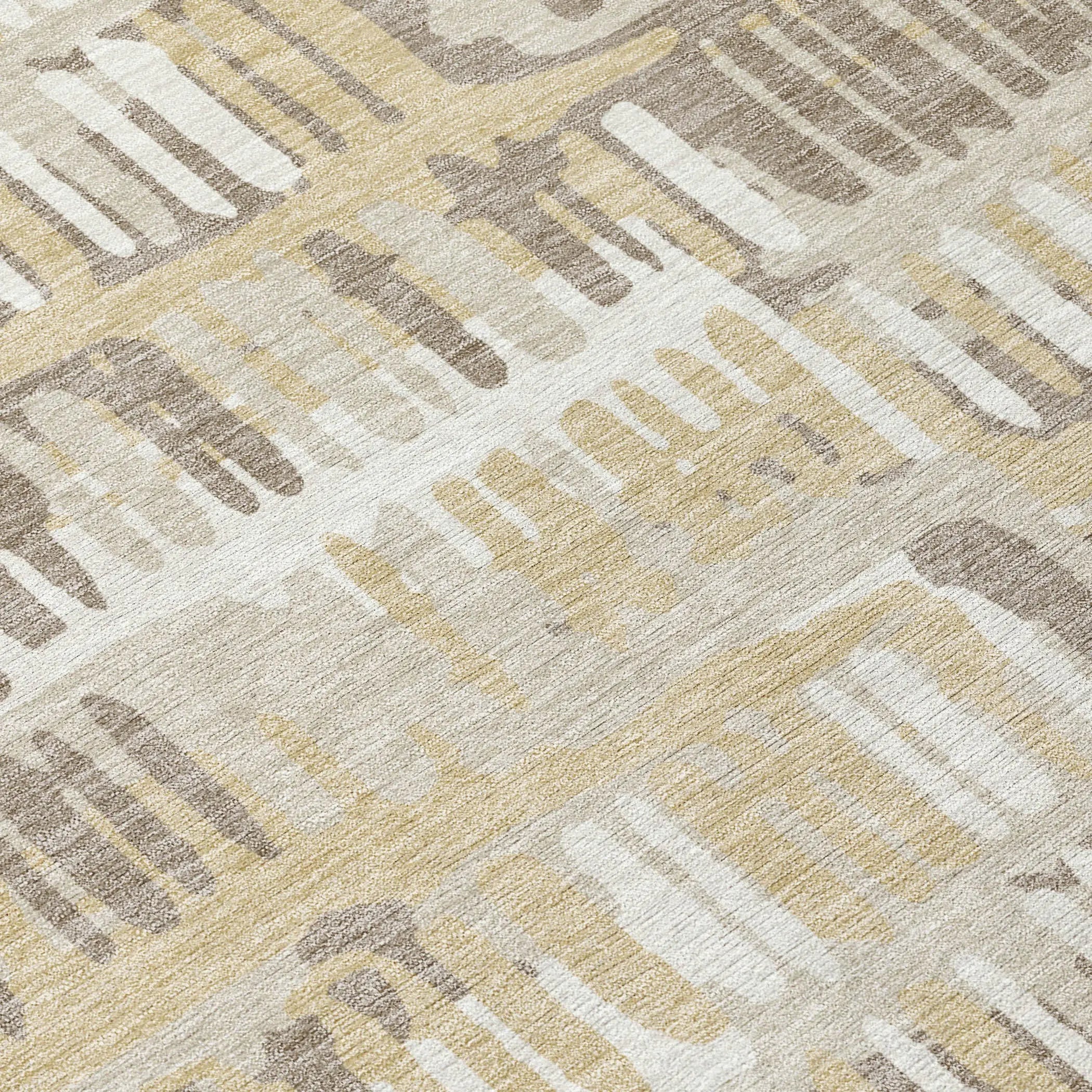 10' X 14' Beige And Taupe Abstract Washable Indoor Outdoor Area Rug Homeroots Outdoor
