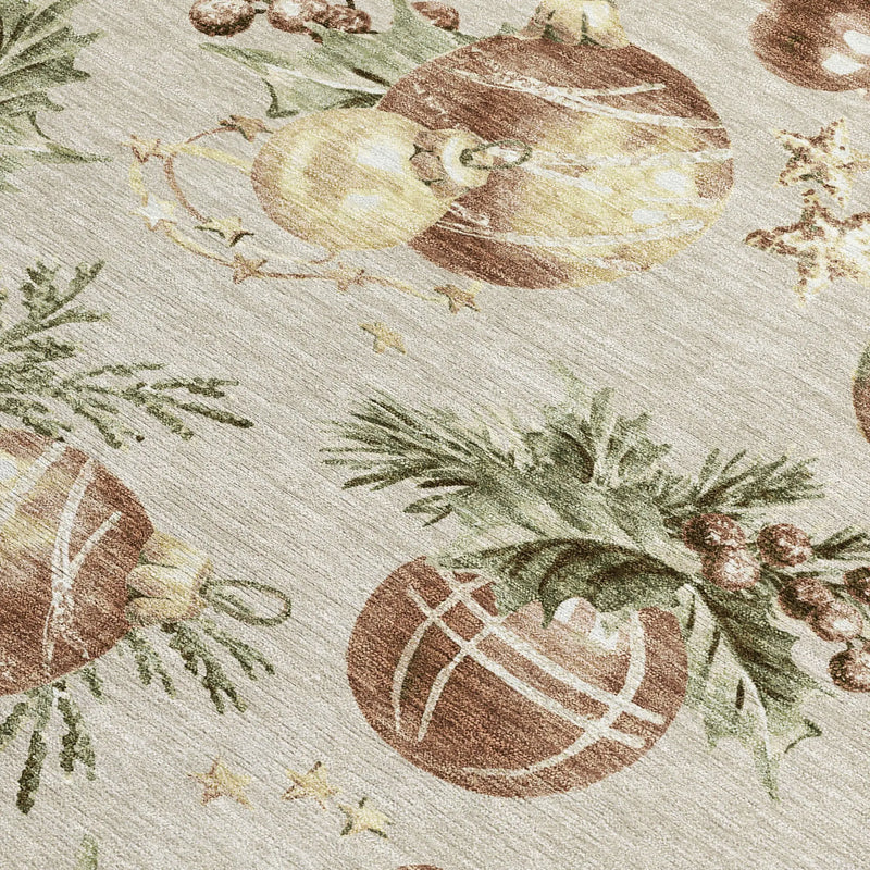 10' X 14' Beige Brown And Ivory Stars Washable Indoor Outdoor Area Rug Homeroots Outdoor
