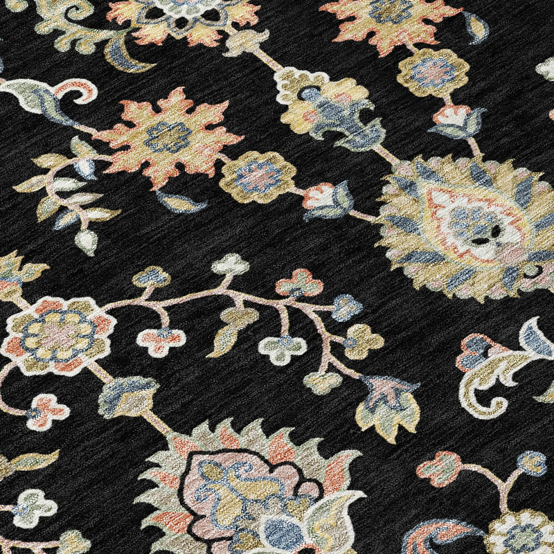 10' X 14' Black And Beige Abstract Washable Indoor Outdoor Area Rug Homeroots Outdoor