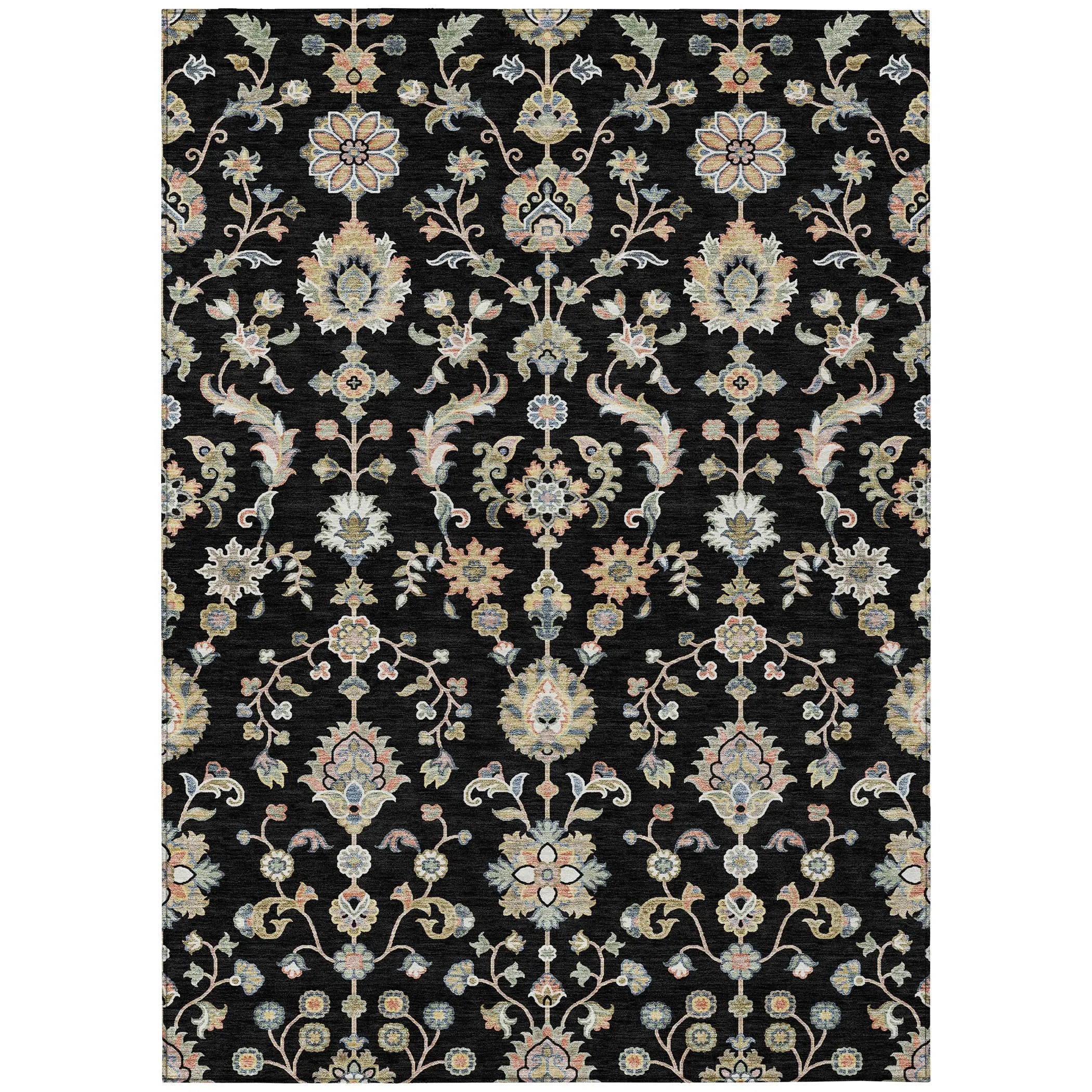 10' X 14' Black And Beige Abstract Washable Indoor Outdoor Area Rug Homeroots Outdoor