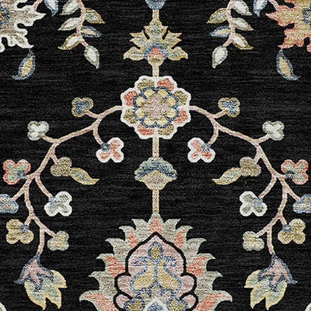 10' X 14' Black And Beige Abstract Washable Indoor Outdoor Area Rug Homeroots Outdoor