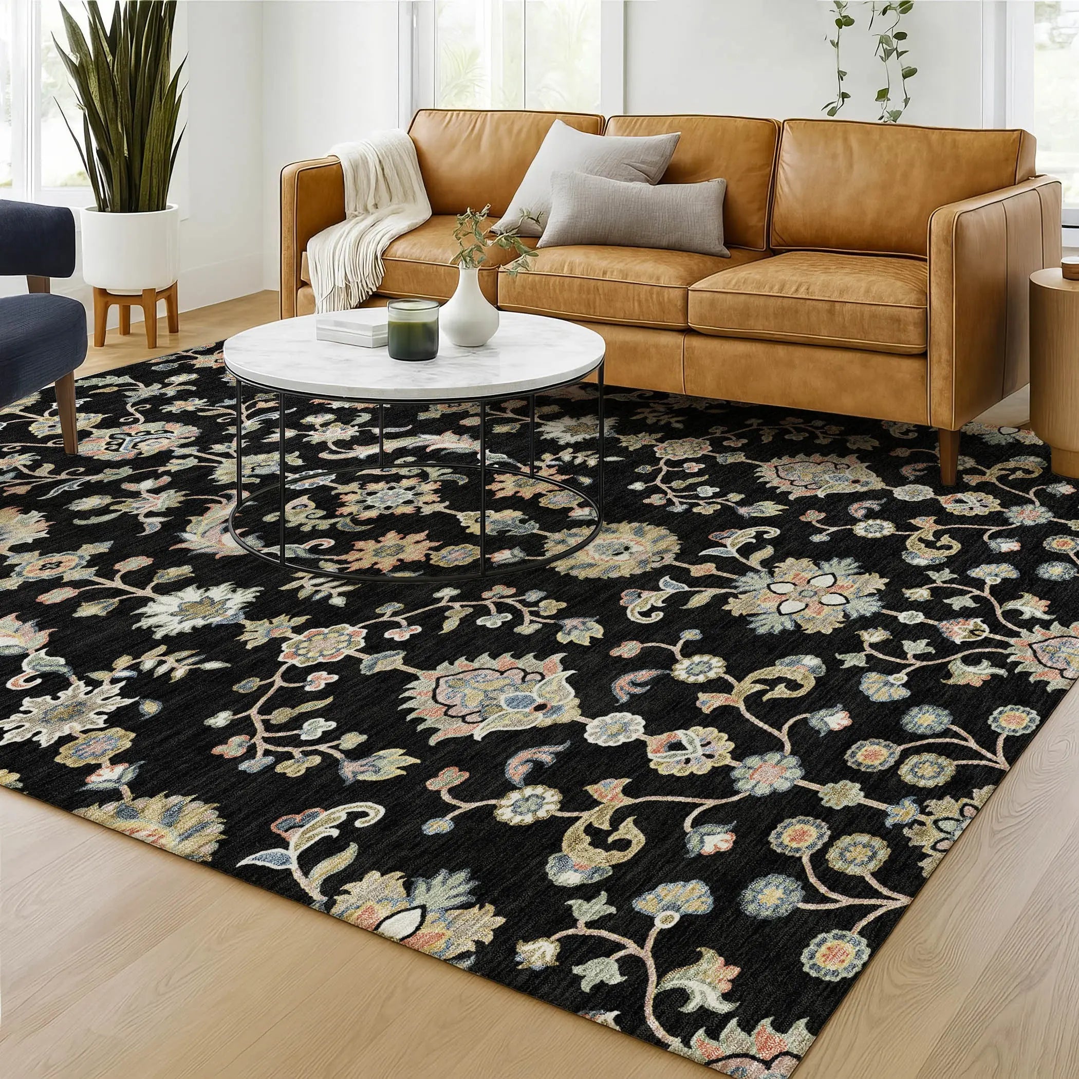 10' X 14' Black And Beige Abstract Washable Indoor Outdoor Area Rug Homeroots Outdoor