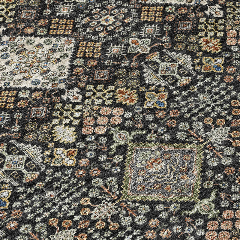 10' X 14' Black And Charcoal Geometric Washable Indoor Outdoor Area Rug Homeroots Outdoor