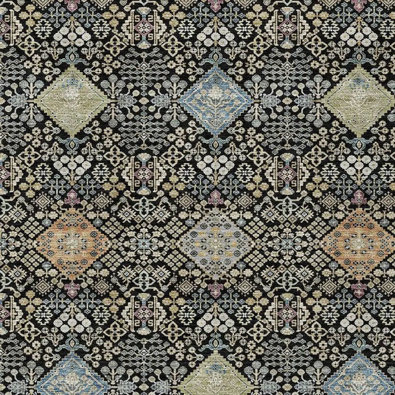 10' X 14' Black And Copper Oriental Washable Indoor Outdoor Area Rug Homeroots Outdoor
