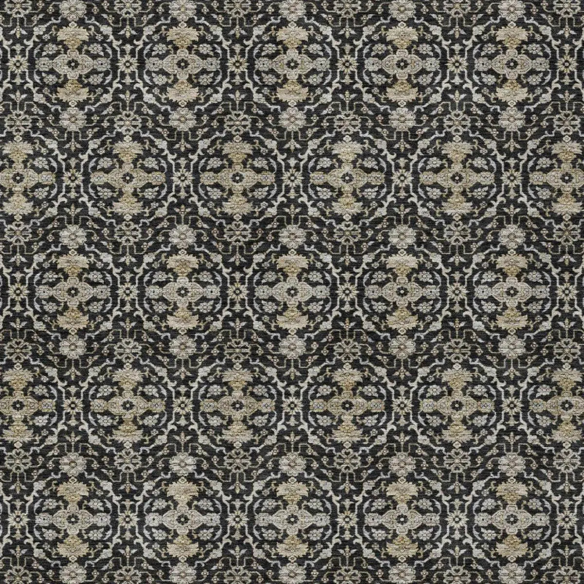 10' X 14' Black And Graphite Oriental Washable Indoor Outdoor Area Rug Homeroots Outdoor