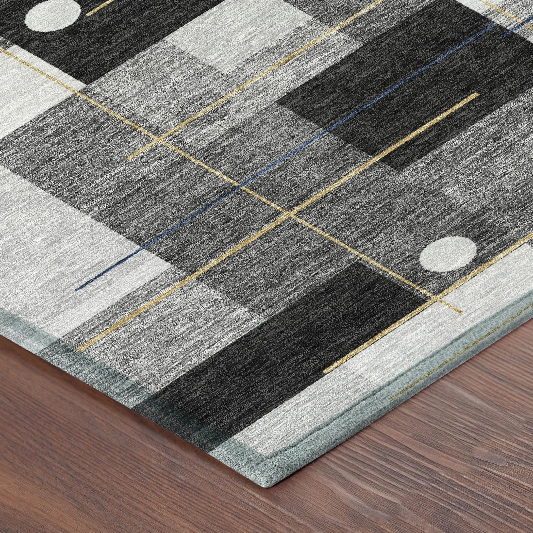 10' X 14' Black And Green Geometric Washable Indoor Outdoor Area Rug Homeroots Outdoor
